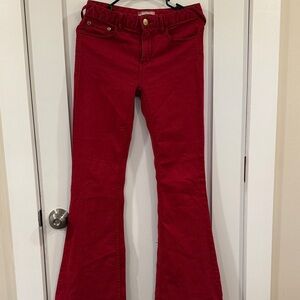 Free People Red Flared Pants